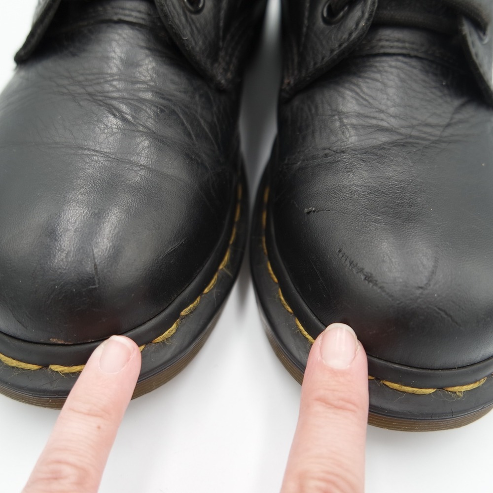 Dr. Martens 1460 Pascal Virginia Black Leather 8-Eye Lace Up Boots Womens 7 - Picture 3 of 11
